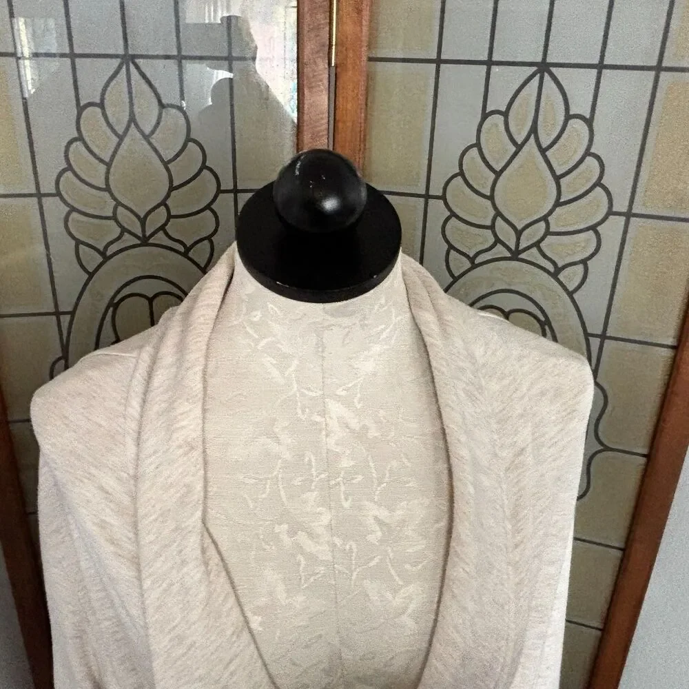 Soft Surroundings Belted Cozy Soft Midi Length Bath Robe Cream Color Size XL - Picture 5 of 15